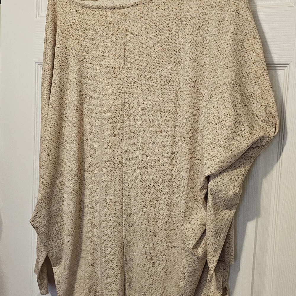 LuLaRoe Off-Shoulder Sweater in Light Beige